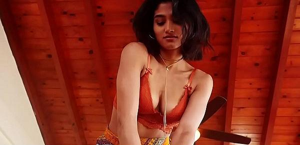  Horny  girl in red bra and saree part 2 sexy make u cum
